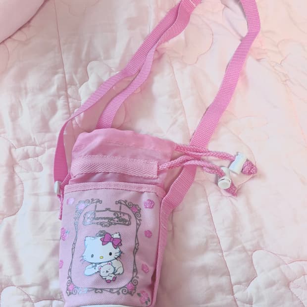 챠미키티 보냉 물병 파우치 고전 키티 재팬 빈티지 갸루