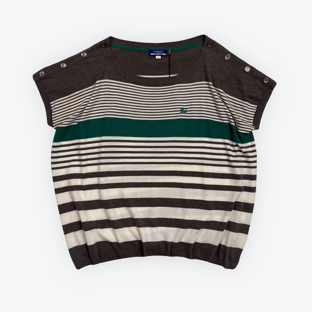 [38] BURBERRY stripe pattern T-shirt