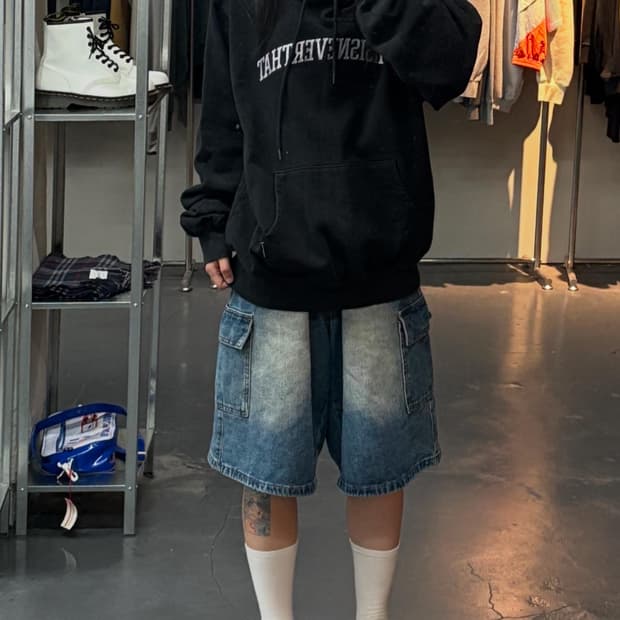 디스이즈네버댓 스펠로고 후드티 A1372