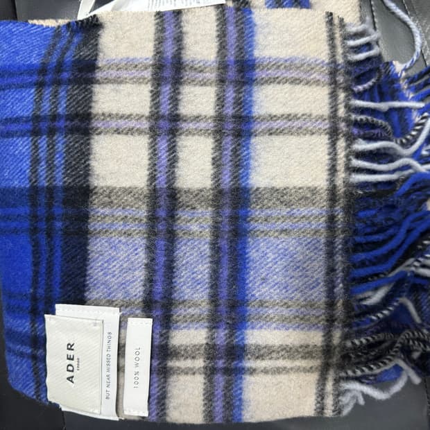 아더에러 Revint Plaid 머플러 Z-Blue