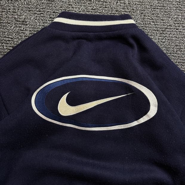 90s 나이키 빅로고 올드스쿨 바시티 자켓 1864