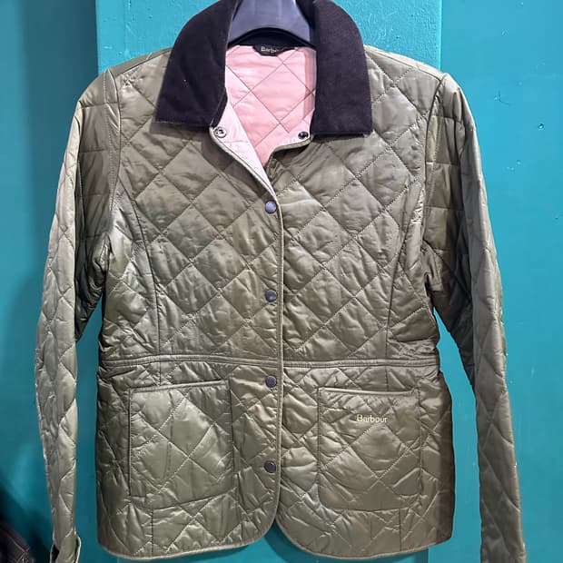 바버 여성 퀼팅자켓 올리브그린