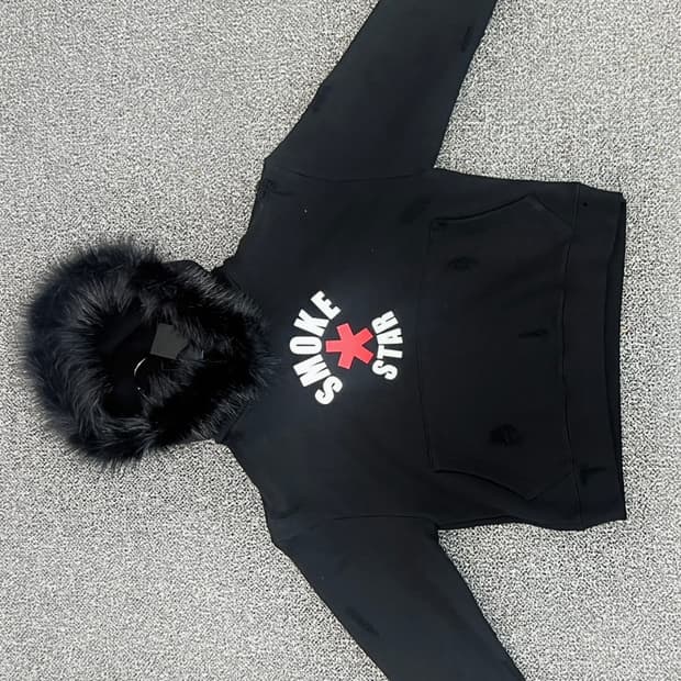 디스트로이드 퍼 크림슨 후디 (BLACK)