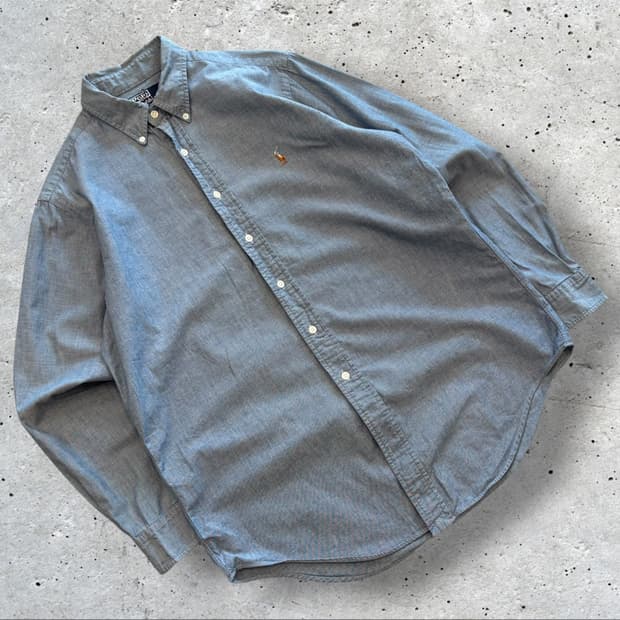 [L] 폴로 랄프로렌 옥스포드 셔츠 긴팔 블루 D601