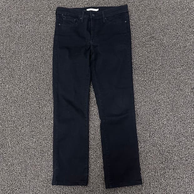 리바이스 여성 데님 흑청바지 블랙 28인치