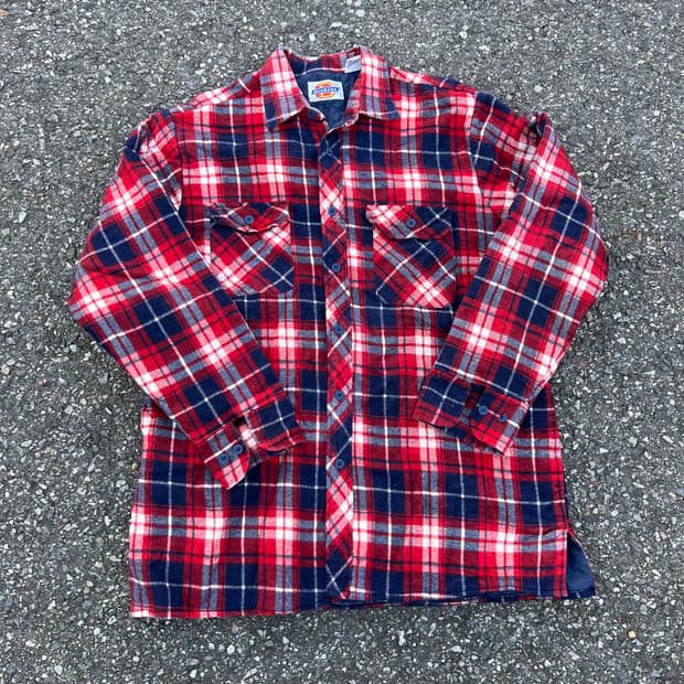 디키즈 누빔 체크셔츠