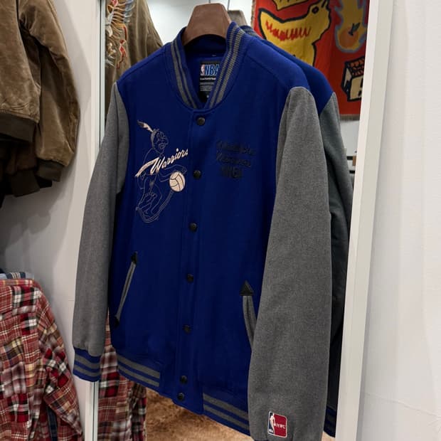 NBA 필라델피아 워리어스 스타디움 울 바시티 자켓