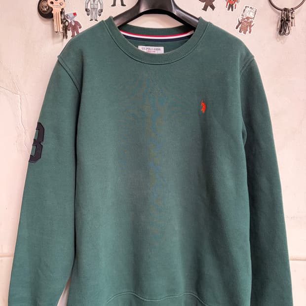 US POLO ASSN. 딥 그린 맨투맨 XL