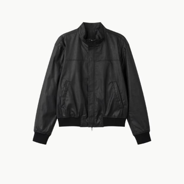 (Lundy)어반 크롭 왁스 자켓 -블랙