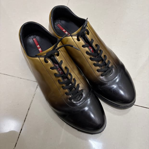 [265-270] 프라다 애나멜 투톤 구두 스니커즈