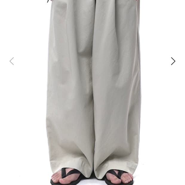 [M] 이얼즈어고 아이보리 원턱 와이드 치노 팬츠 원와치 Y-959