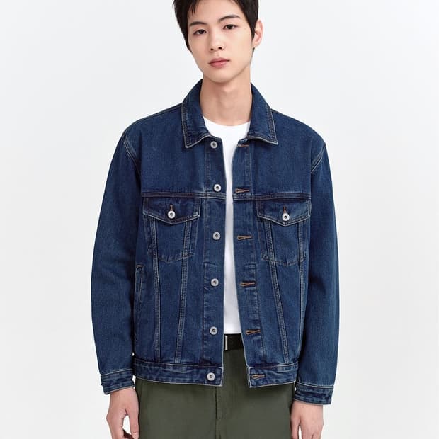 무신사스탠다드 무탠 릴렉스드 트러커 데님자켓 미디엄 인디고 2XL