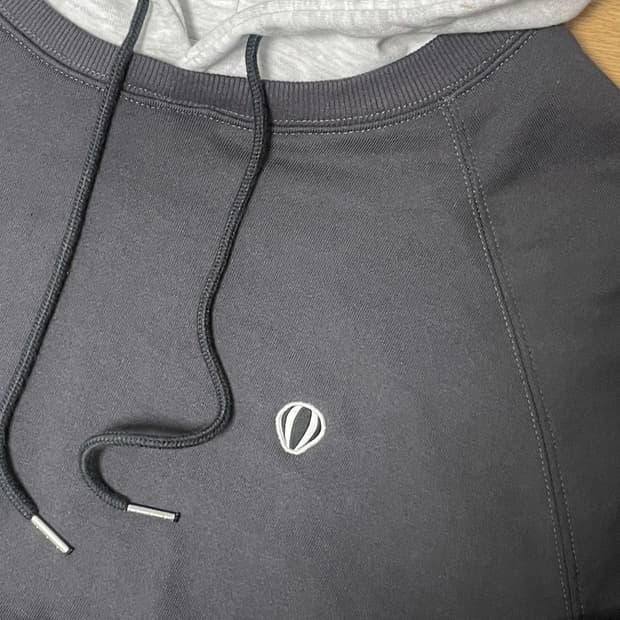 앵글런 더블 컬러 차콜 후드