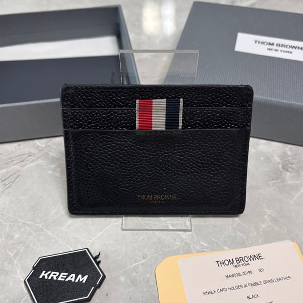 (정품) 톰브라운 페블 카드지갑 블랙