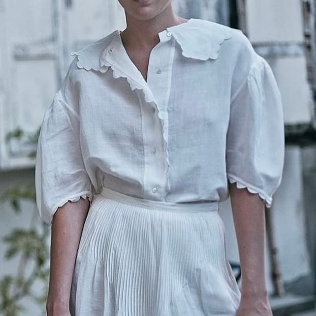 🏷️ThierryColson Vanina 스캘럽 블라우스 (새상품)