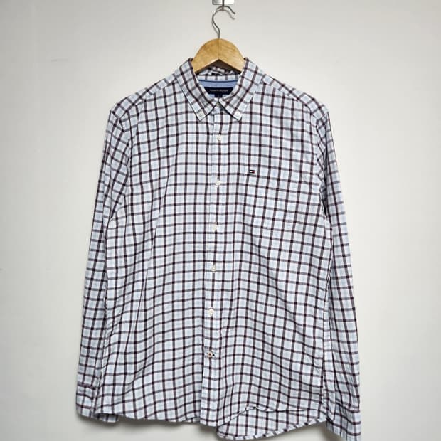 타미힐피거Tommy 코튼 체크 셔츠 M - S170