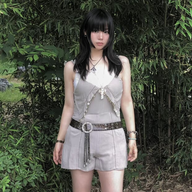 ivory lace layered set