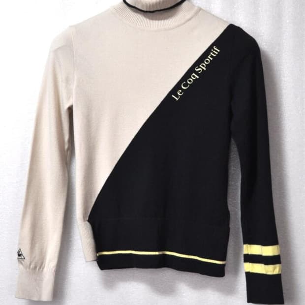 르꼬끄스포르티브/여성목폴라긴팔티(사이즈44)