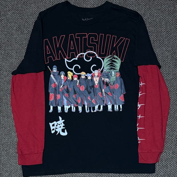 나루토 오피셜 아카츠키 레이어드 롱슬리브