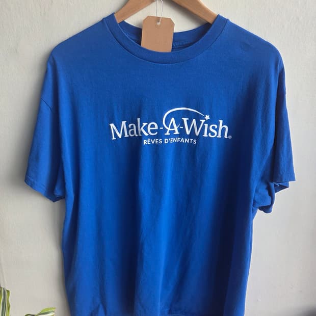 [VINTAGE] Make-A-Wish 로고 프린트 티