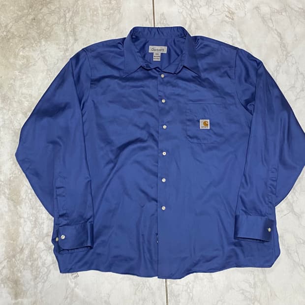 칼하트 블루 부드러운 원단 셔츠 사이즈 115