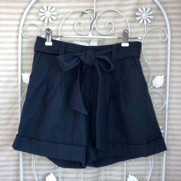 jpn vintage 네이비 리본 반바지 y2k 스트릿 갸루 펑키