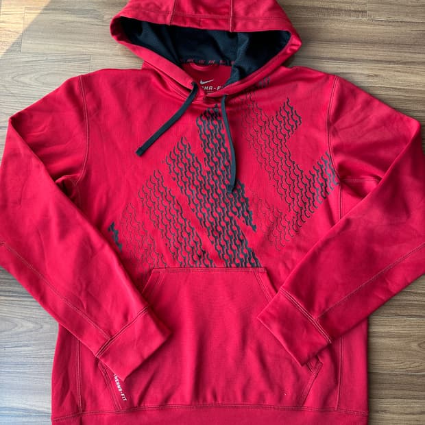 나이키 써마핏 기능성 후드티 레드 M