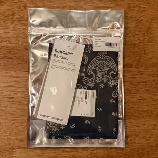 새티스파이 satisfy 소프트셀 반다나 인디고 [OS] 