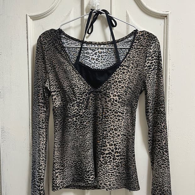 vintage osaki nana leopard top