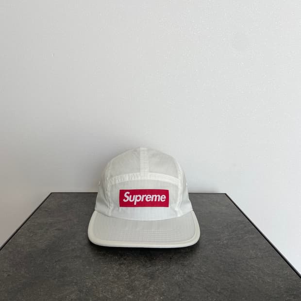 (OS) 슈프림 박스로고 캠프캡 모자 화이트