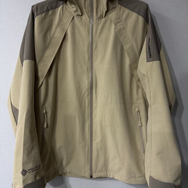 [2XL] 살로몬 윈드스토퍼 풀집업 자켓 베이지컬러