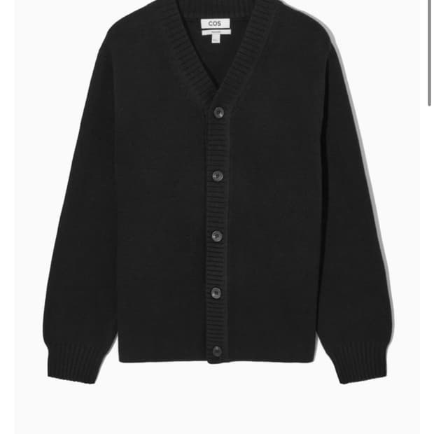 COS 코스 브이넥 울 블렌드 가디건 M