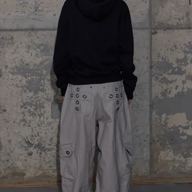 팬시클럽 크로스 포켓 카고 팬츠 PINK BEIGE