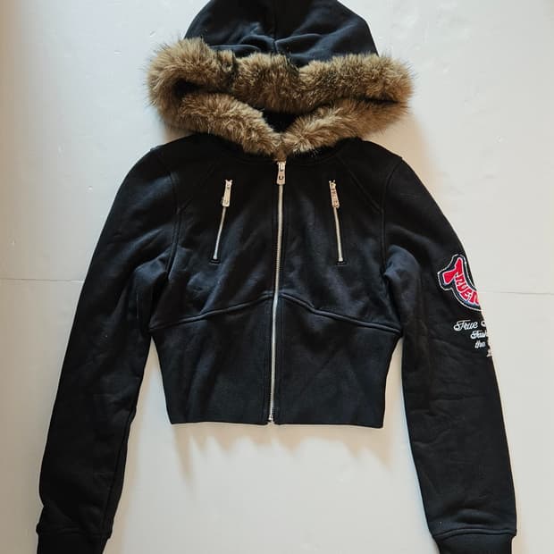 트루 릴리젼 퍼 트림 후드집업