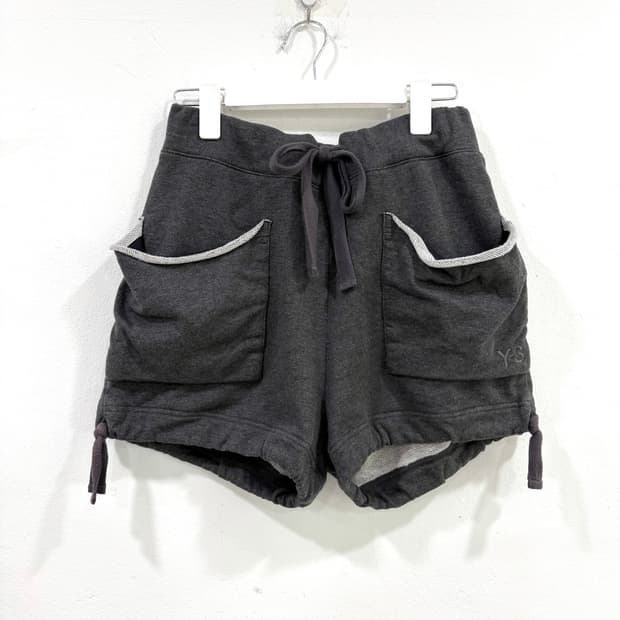 Y-3 charcoal pocket string pants