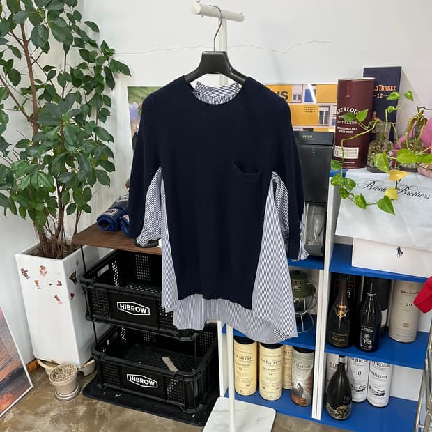 사카이 울/코튼 믹스 블라우스 1