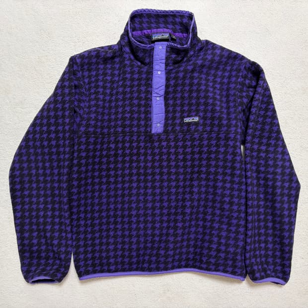 [M] 파타고니아 92년 빈티지 신칠라 스냅티 플리스 (퍼플 하운드투스)