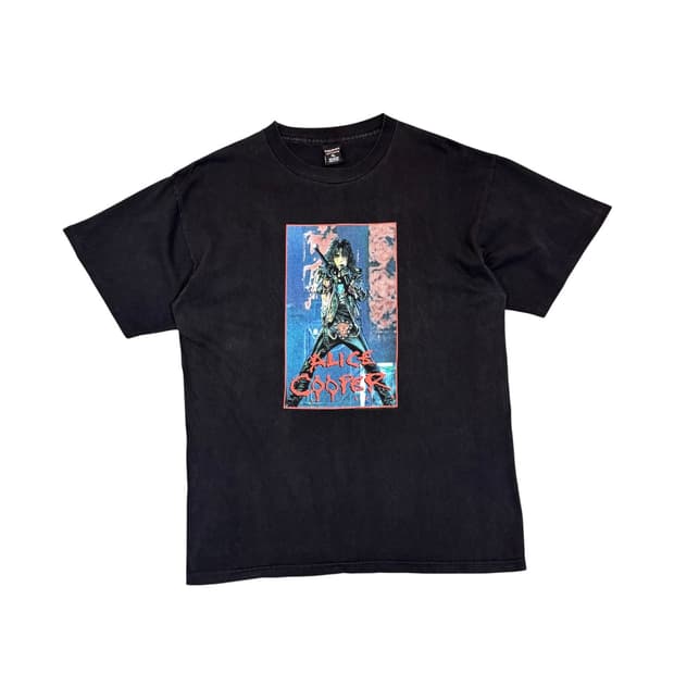 90s 앨리스 쿠퍼 락앤롤 카니발 투어 밴드 티셔츠 (XL)  