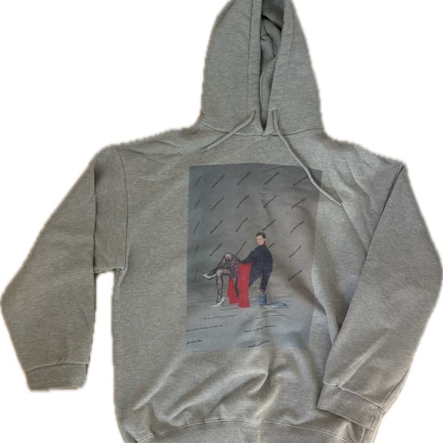 발렌시아가 오버핏 그레이 후디 M