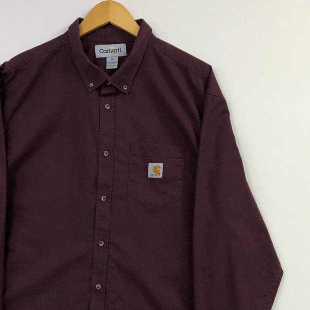 Xxl 칼하트 버건디 워크 셔츠