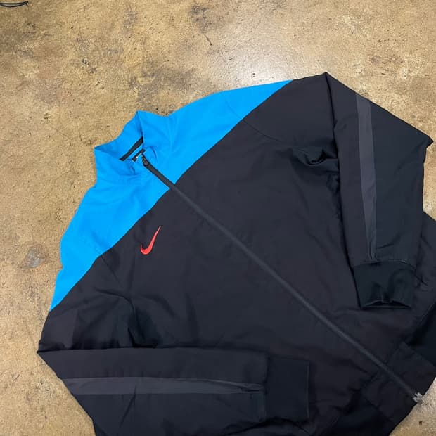 [정품/M] 나이키 블랙 블루 트랙 자켓 b10