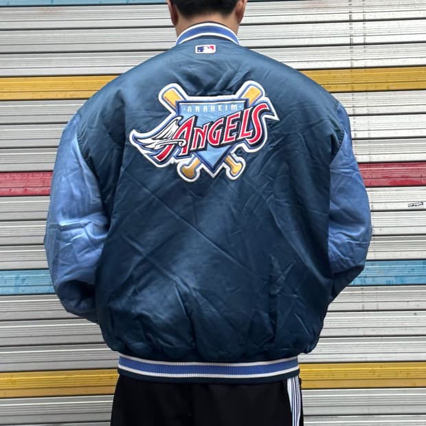 90s 스타터 에인절스 올드스쿨 베이스볼 스타디움 자켓