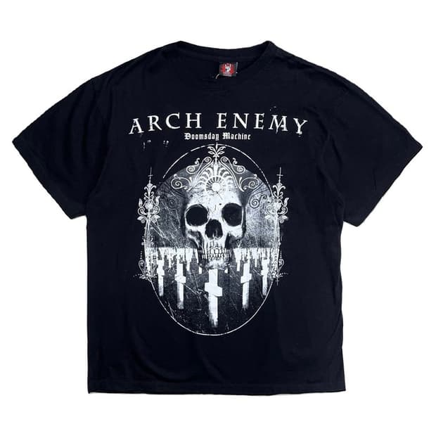ARCH ENEMY 빅 프린팅 티셔츠 블랙 OS