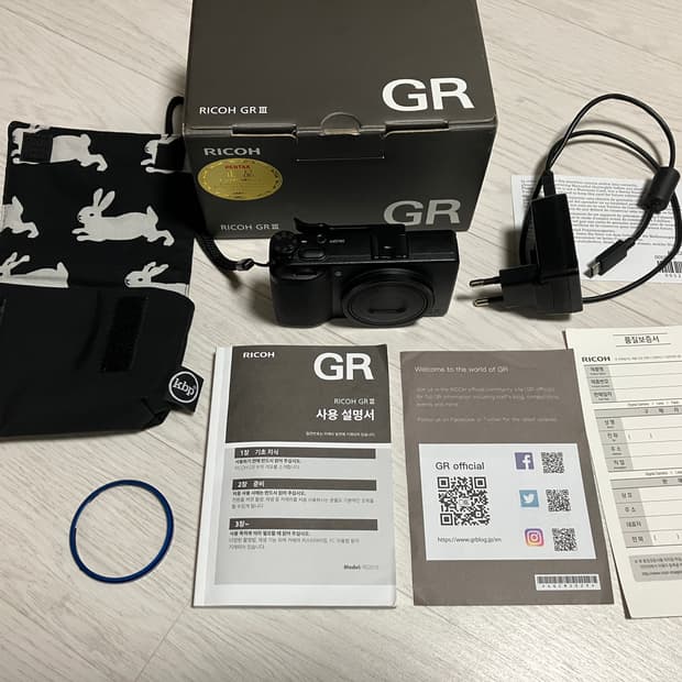 리코GR3 풀박 + kbp 소프트케이스 + 블루 링