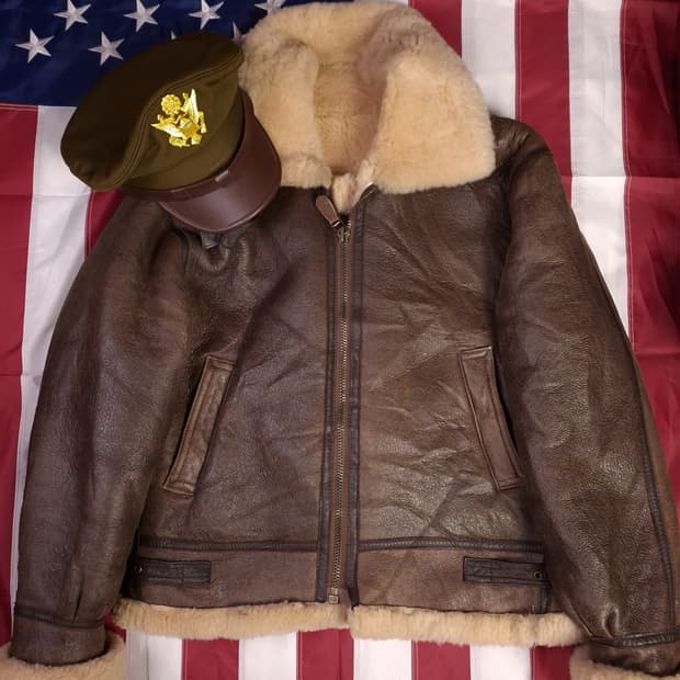 90's 국내산 미공군 B-3 TYPE 리얼레더 항공폭격기 무스탕