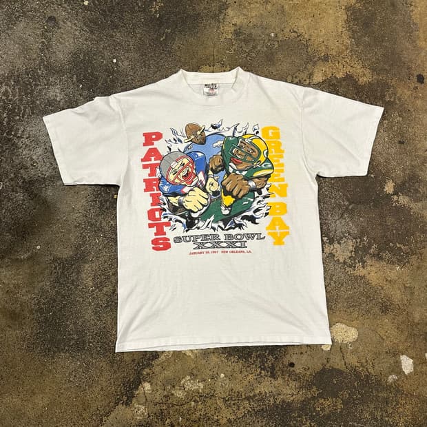 빈티지 90s 슈퍼볼 티셔츠 