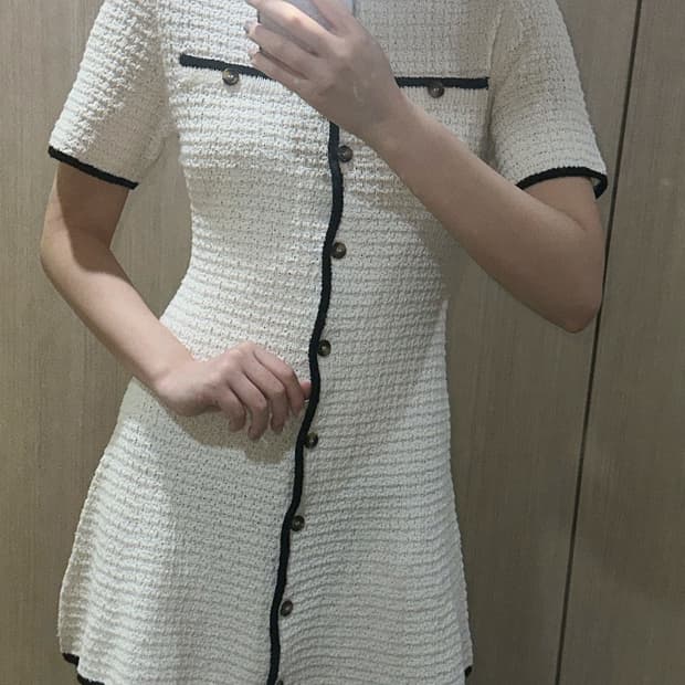 아이보리 트위드 원피스  👗
