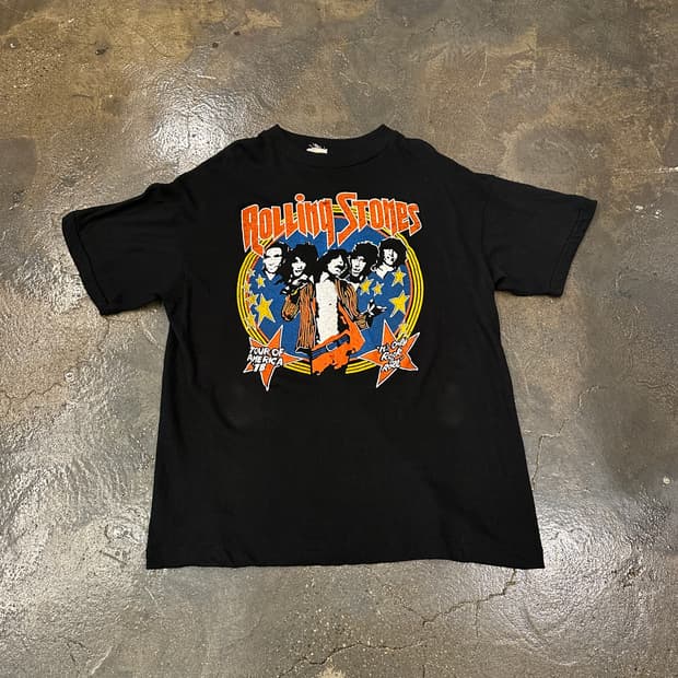 Rolling Stones 롤링스톤즈 빈티지 투어 밴드티 L