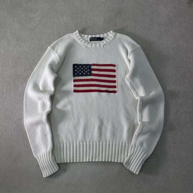 100 폴로랄프로렌 성조기 코튼 니트