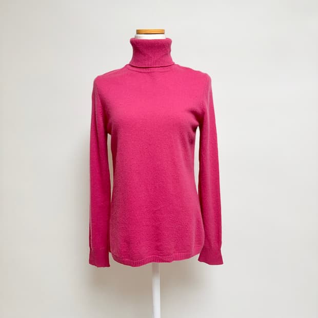 [캐시미어 100%] 유니클로 터틀넥 목폴라 니트 L